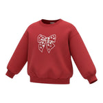 Please Felpa Girocollo tinta unita con Stampa Rosso per Bambina LB18042G77 ROSSO PLEASE 