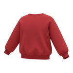 Please Felpa Girocollo tinta unita con Stampa Rosso per Bambina LB18042G77 ROSSO PLEASE 