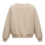 Please Felpa Girocollo tinta unita con Stampa Beige per Bambina LB30040B77 BEIGE PLEASE 