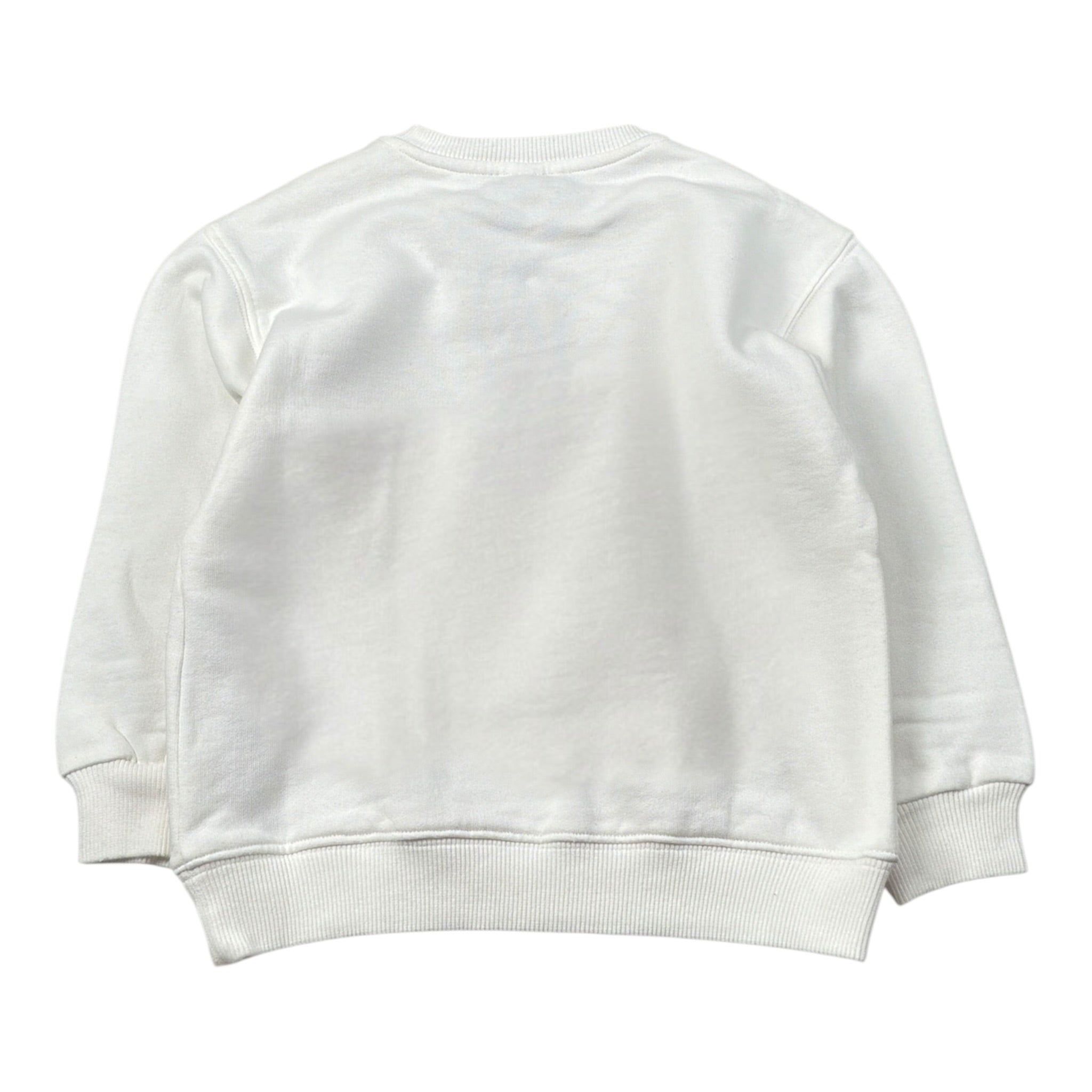 Please Felpa tinta unita con Stampa Bianco per Bambina LB35040G78 BIANCO PLEASE 