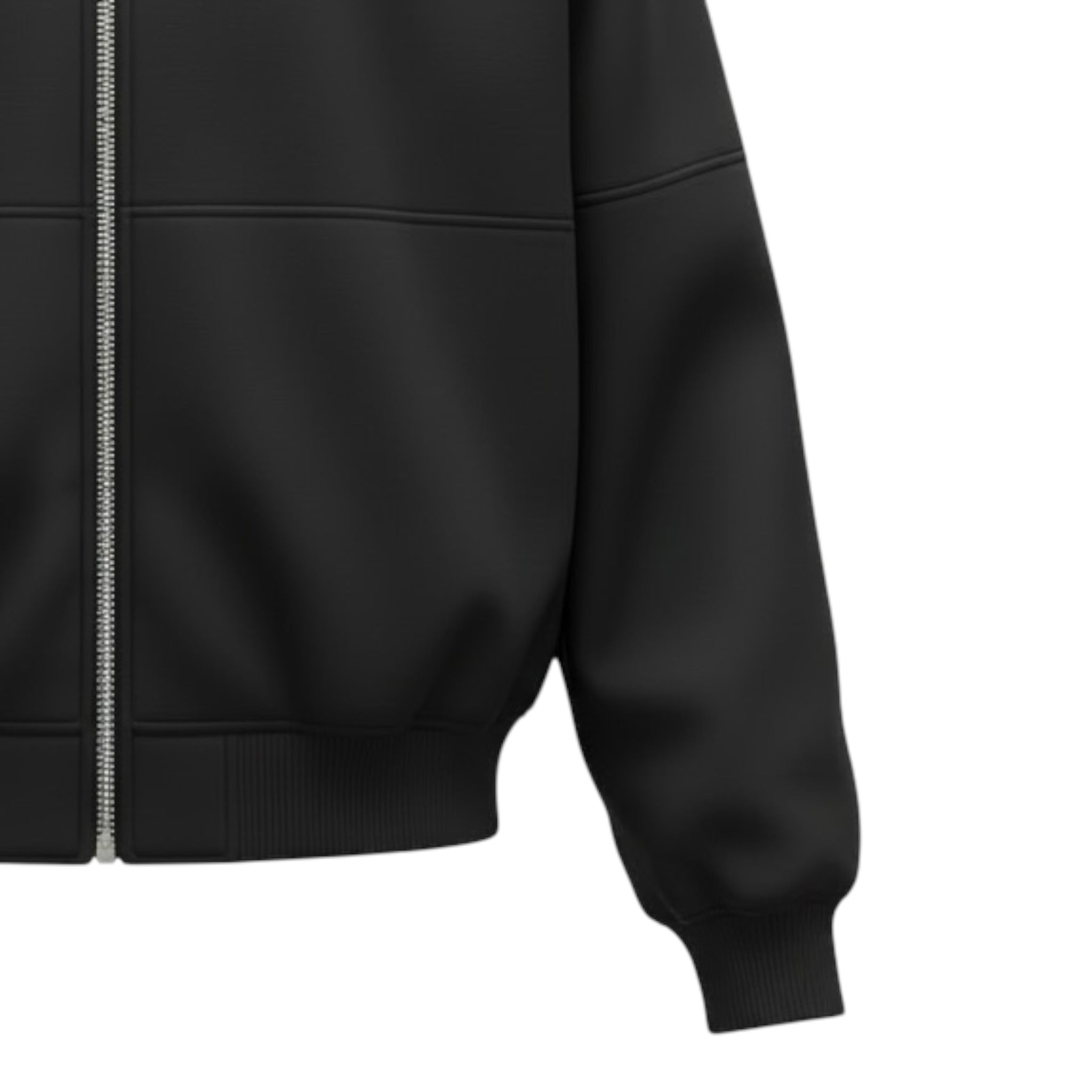 Please Felpa tinta unita con Zip Nero per Bambina LG14042G77 NERO PLEASE 