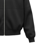 Please Felpa tinta unita con Zip Nero per Neonata LG14042G77N NERO PLEASE 