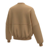 Please Felpa tinta unita con Zip Cammello per Bambina LG16040G78 CAMMELLO PLEASE 