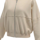 Please Felpa tinta unita con Zip Panna per Bambina LG16040G78 PANNA PLEASE 