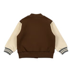 Please Giubbino Modello College Bicolore Marrone per Bambino LG29040B77J MARRONE PLEASE 
