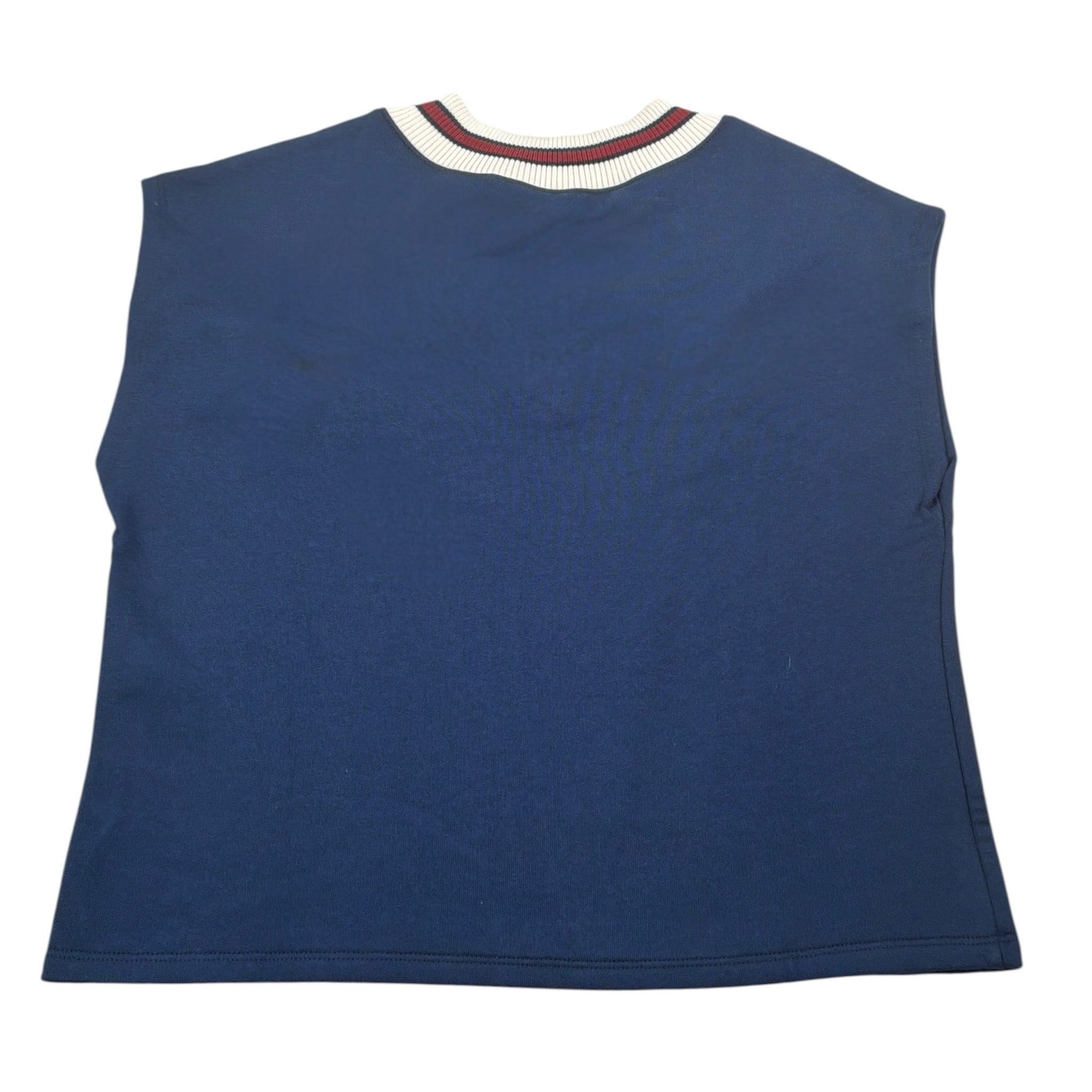 Please Gilet tinta unita con Applicazione Blu per Bambina M101040G78 BLU PLEASE 