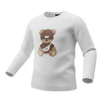 Please Shirt tinta unita con Stampa Panna per Bambino ML42020B77 PANNA PLEASE 