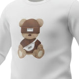 Please Shirt tinta unita con Stampa Panna per Bambino ML42020B77 PANNA PLEASE 