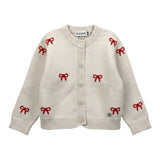 Please Cardigan tinta unita con Fiocchi Beige per Bambina NB05234G77J BEIGE PLEASE 