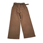 Please Pantalone tinta unita con Cintura Marrone per Bambina PE04132G78 MARRONE PLEASE 