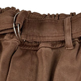 Please Pantalone tinta unita con Cintura Marrone per Bambina PE04132G78 MARRONE PLEASE 
