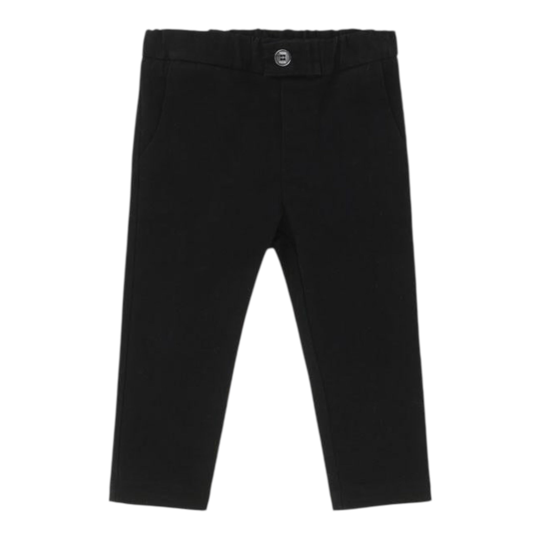 Please Pantalone tinta unita con Elastico In Vita Nero per Neonato PE42132B77 NERO PLEASE 