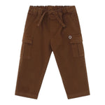 Please Pantalone tinta unita con Elastico In Vita Marrone per Bambino PE43132B77 MARRONE PLEASE 