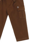 Please Pantalone tinta unita con Elastico In Vita Marrone per Bambino PE43132B77 MARRONE PLEASE 