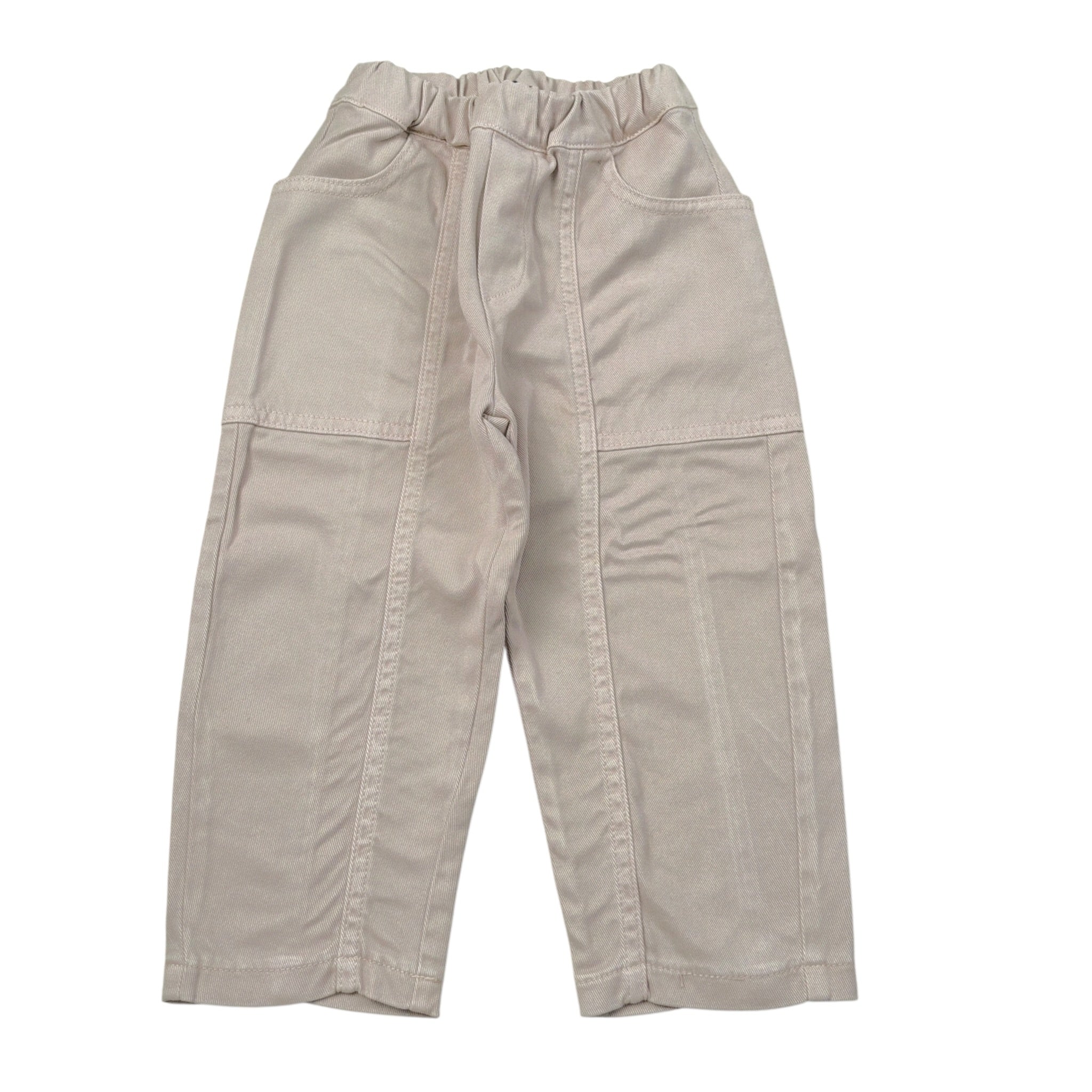 Please Pantalone tinta unita con Elastico In Vita Beige per Bambino PE62132B77 BEIGE PLEASE 