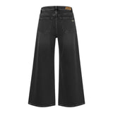 Please Jeans tinta unita Modello A Palazzo Nero per Bambina PHR4012G78 NERO PLEASE 