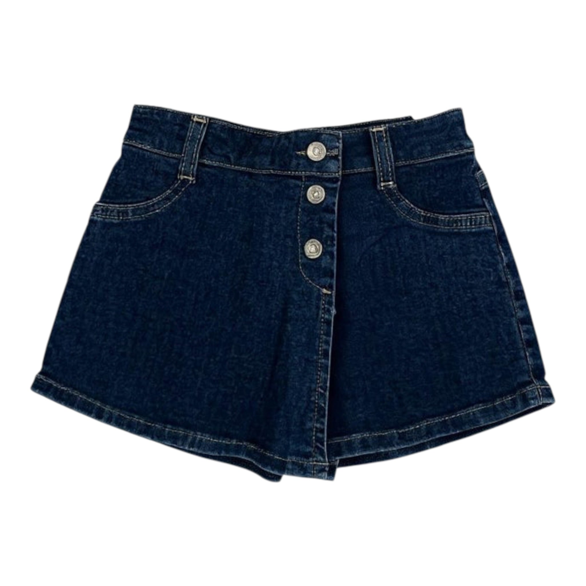 Please Short In Denim tinta unita Blu per Bambina RB08012G77 BLU PLEASE 