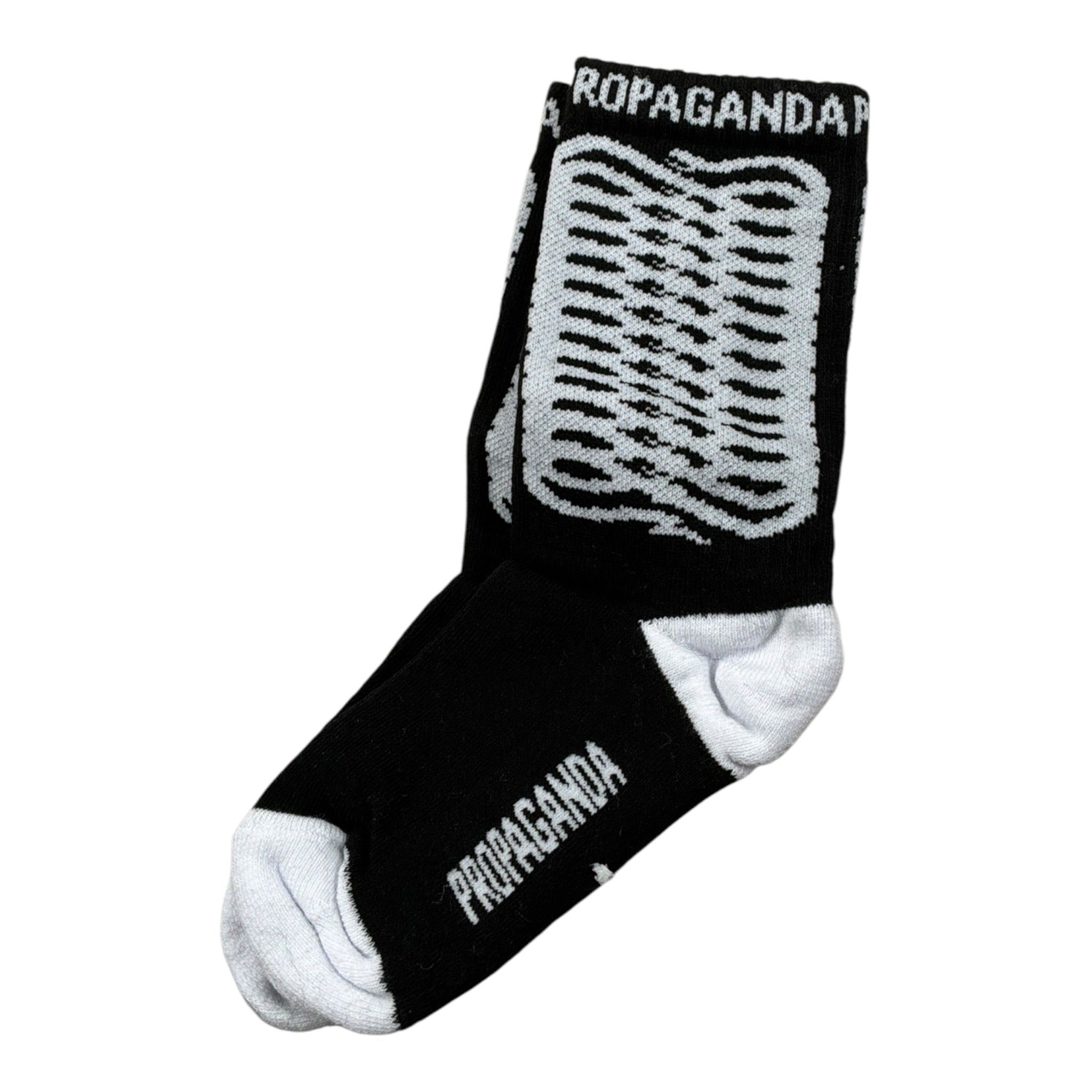 Propaganda Calzini Bicolore con Fantasia Bianco/Nero per Bambino 23FWPRBLAC211 BIANCO/NERO PROPAGANDA 