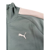 Puma Felpa con Zip tinta unita Verde per Bambina 629587 VERDE PUMA 