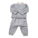 Marlu' Completo 3 Pezzi Salopette-Cardigan-Body Azzurro per Neonato IB6531 AZZURRO MARLU' 