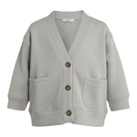 Pype Cardigan tinta unita con Bottoni Grigio per Bambino SANFRANCISCO GRIGIO PYPE 