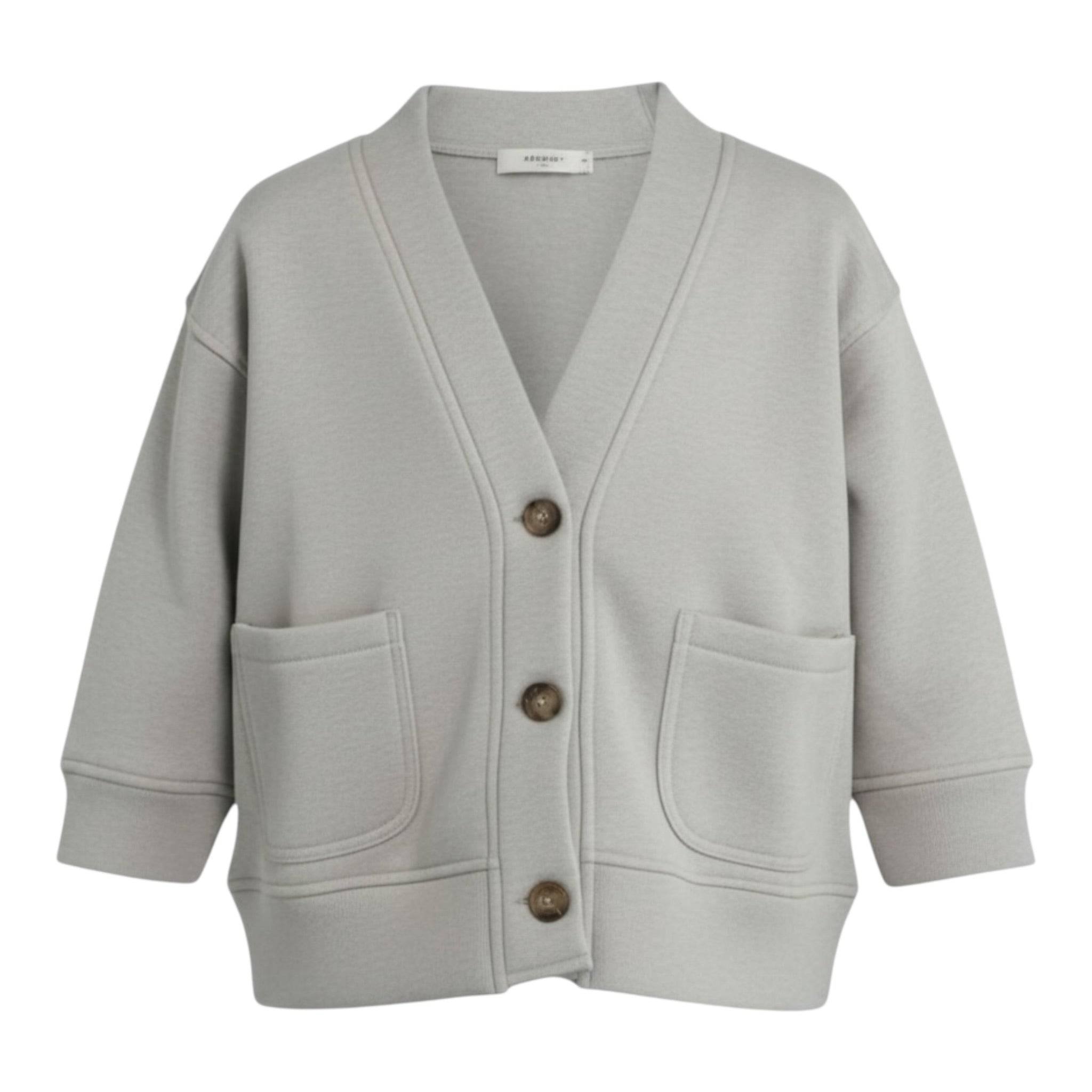 Pype Cardigan tinta unita con Bottoni Grigio per Bambino SANFRANCISCO GRIGIO PYPE 