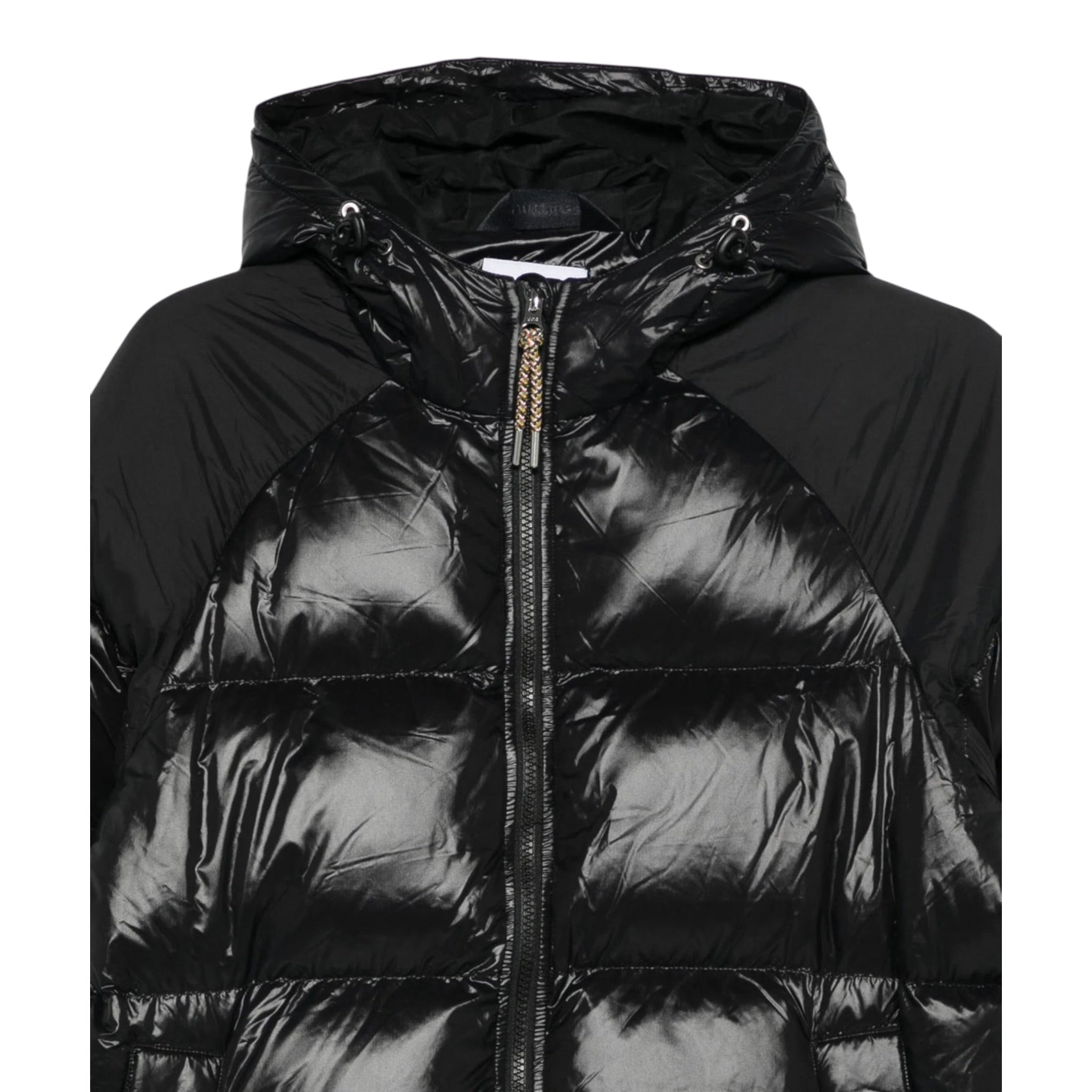 Pyrenex Giubbino tinta unita con Zip E Cappuccio Nero per Bambina CFU052400208 NERO PYRENEX 