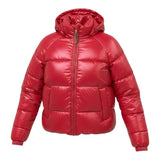 Pyrenex Giubbino tinta unita con Zip E Cappuccio Rosso per Bambino HKW002P ROSSO  