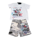 Pyrex Completo 2Pz T-Shirt-Bermuda Bianco per Neonato 0033849 BIANCO PYREX 