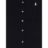 Ralph Lauren Cardigan tinta unita con Logo Blu per Neonato 312543047011 BLU RALPH LAUREN 