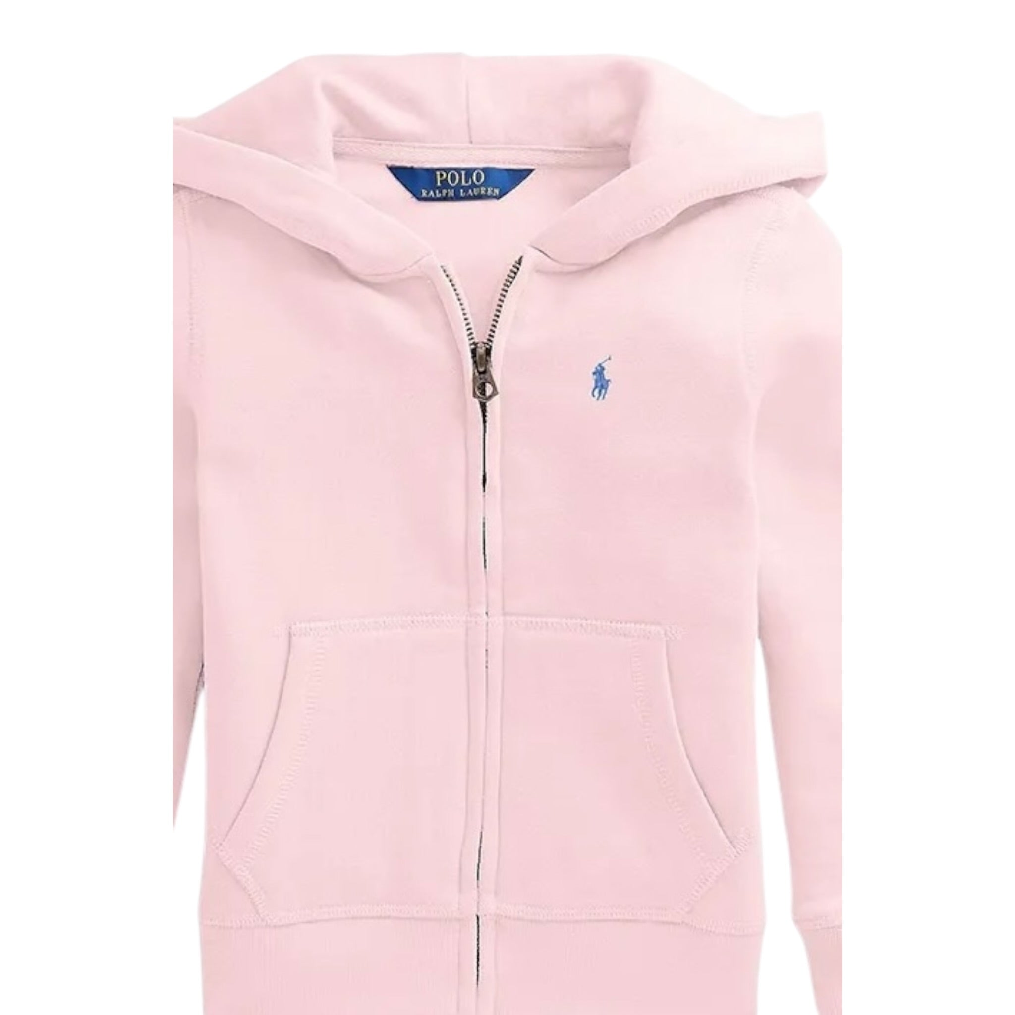 Ralph Lauren Felpa tinta unita con Zip E Cappuccio Rosa per Bambina 312833560028 ROSA RALPH LAUREN 
