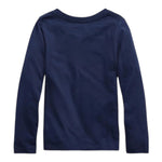 Ralph Lauren Shirt tinta unita con Logo Blu per Bambino 312841122029 BLU RALPH LAUREN 