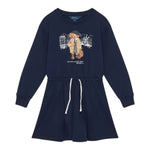 Ralph Lauren Abito tinta unita con Stampa Blu per Neonata 312979035001 BLU RALPH LAUREN 