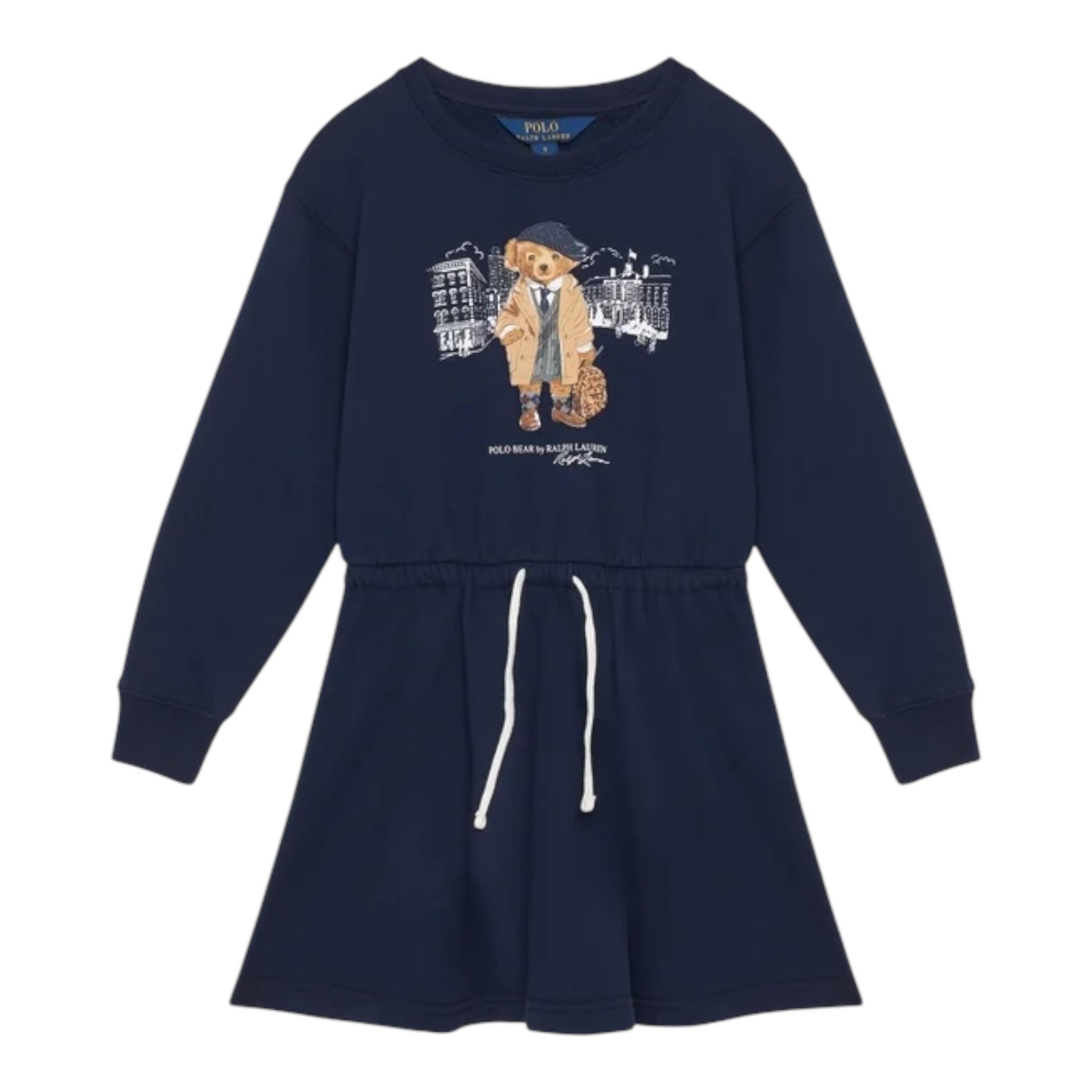 Ralph Lauren Abito tinta unita con Stampa Blu per Neonata 312979035001 BLU RALPH LAUREN 