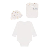 Ralph Lauren Set 3Pz Tutina-Cappello-Bavetta Bianco per Neonato 320P00760001 BIANCO RALPH LAUREN 