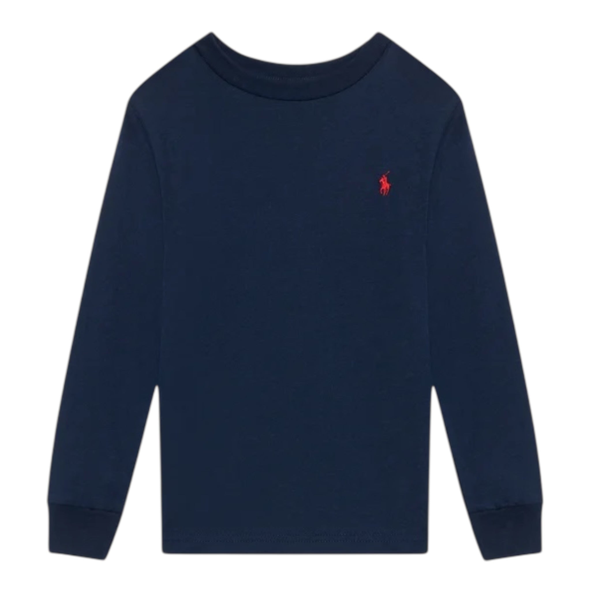 Ralph Lauren Shirt tinta unita con Logo Blu per Bambino 322843804002 BLU RALPH LAUREN 