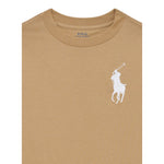 Ralph Lauren Shirt tinta unita con Logo Beige per Bambino 322853891023 BEIGE RALPH LAUREN 