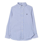 Ralph Lauren Camicia Manica Lunga Fantasia A Righe Azzurro per Bambino 322862260001 AZZURRO RALPH LAUREN 