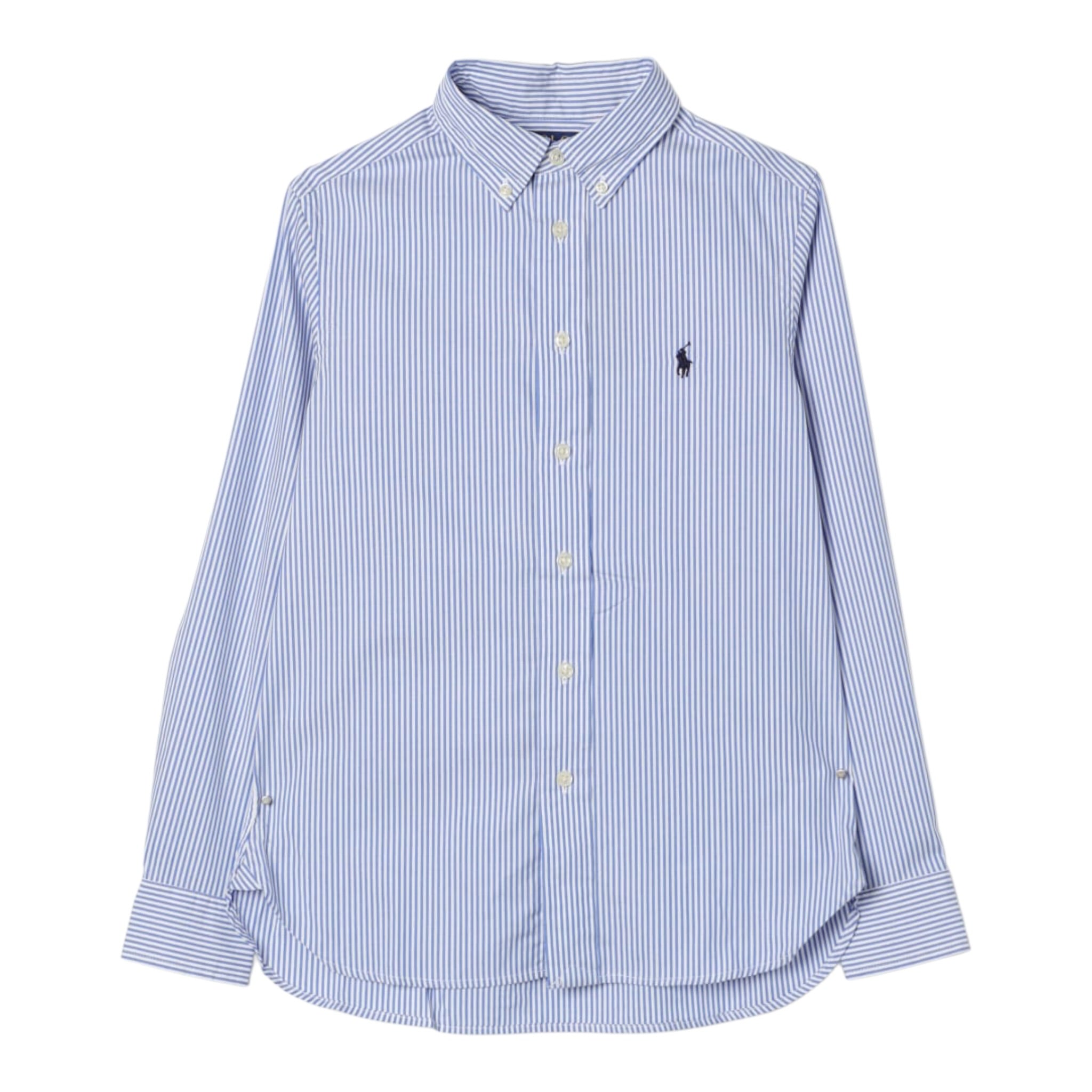 Ralph Lauren Camicia Manica Lunga Fantasia A Righe Azzurro per Bambino 322862260001 AZZURRO RALPH LAUREN 