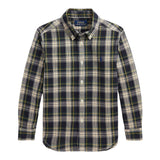 Ralph Lauren Camicia Manica Lunga Stampa Fantasia Blu/Verde per Bambino 322918247002 BLU/VERDE RALPH LAUREN 
