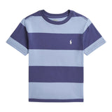 Ralph Lauren T-Shirt tinta unita con Fantasia A Righe Azzurro per Bambino 322971158001 AZZURRO RALPH LAUREN 