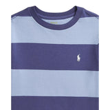 Ralph Lauren T-Shirt tinta unita con Fantasia A Righe Azzurro per Neonato 322971158001N AZZURRO RALPH LAUREN 