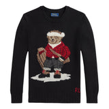 Ralph Lauren Maglia Girocollo tinta unita con Ricami Nero per Neonato 322981629001 NERO RALPH LAUREN 