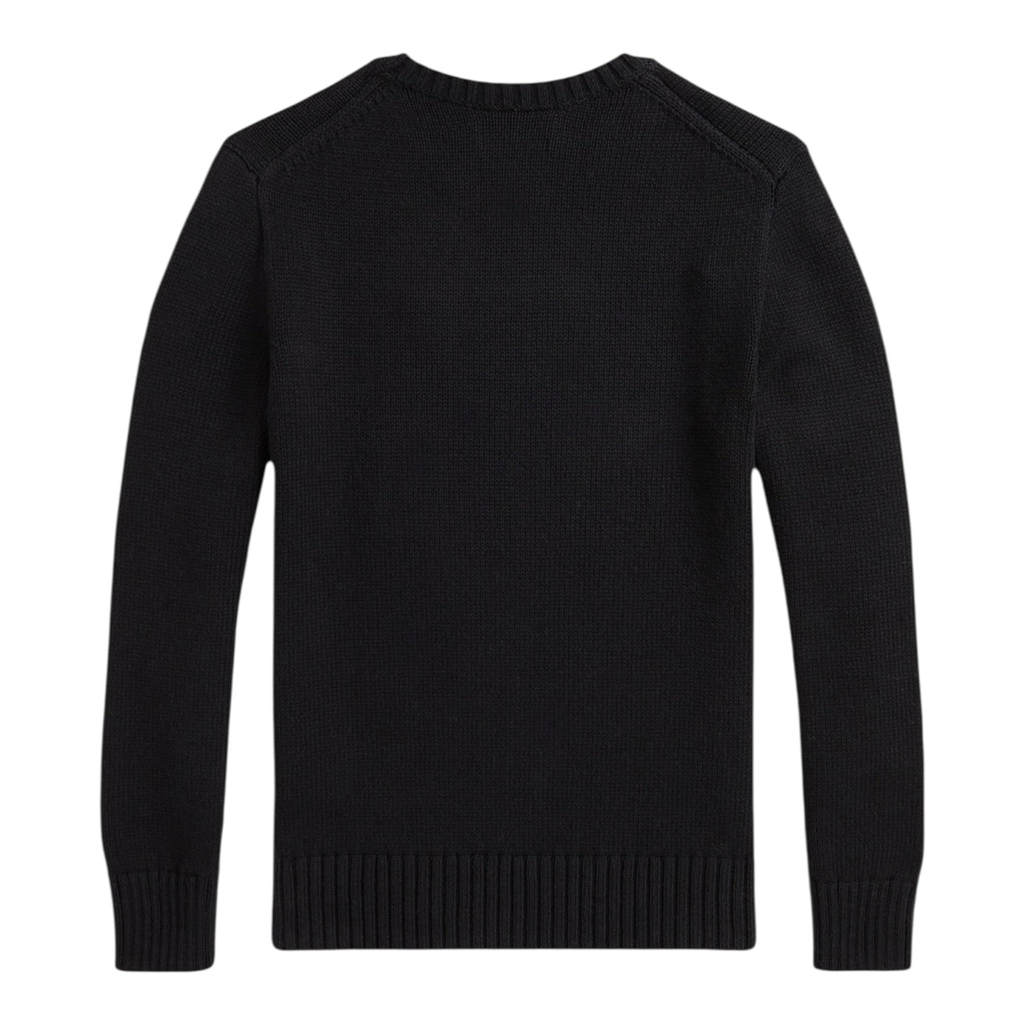 Ralph Lauren Maglia Girocollo tinta unita con Ricami Nero per Neonato 322981629001 NERO RALPH LAUREN 