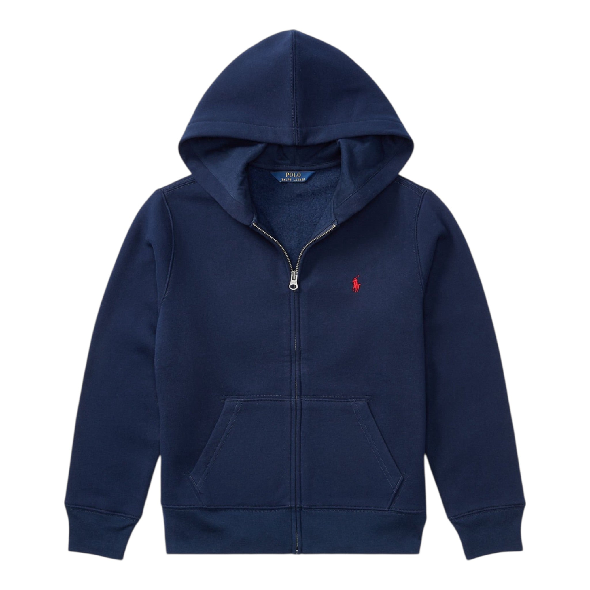 Ralph Lauren Felpa tinta unita con Zip E Cappuccio Blu per Bambino 323547626001 BLU RALPH LAUREN 