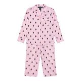 Ralph Lauren Pigiama 2 Pezzi Camcia-Pantalone Bianco/Rosa per Bambina 4P0143 BIANCO/ROSA RALPH LAUREN 