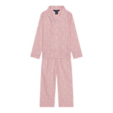 Ralph Lauren Pigiama 2 Pezzi Camicia-Pantalone tinta unita Rosa per Bambina 4P0150 ROSA RALPH LAUREN 