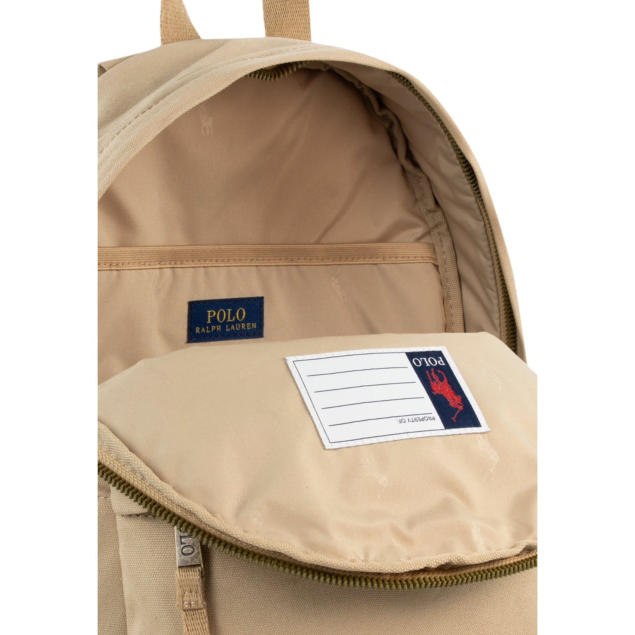 Ralph Lauren Zaino tinta unita con Logo Beige per Bambino 9AR076 BEIGE RALPH LAUREN 