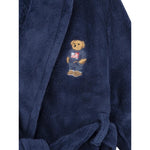 Ralph Lauren Accappatoio tinta unita con Cappuccio Blu per Bambino 9P0042 BLU RALPH LAUREN 
