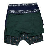 Ralph Lauren Set 3 Pezzi Boxer Bicolore Blu/Verde per Bambino 9P50015 BLU/VERDE RALPH LAUREN 